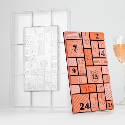 Adventskalender med 24 stykker chokoladekage i dåse - Martellato