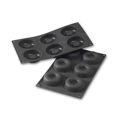 Silikoneform SF012, Savarin, 6 stk. 72 x 23 mm - Martellato