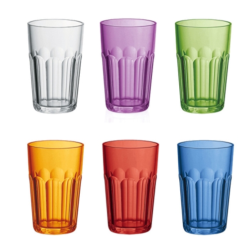 Drikke glas i plast, 42 Cl, 6-pack, happy hour - Guzzini