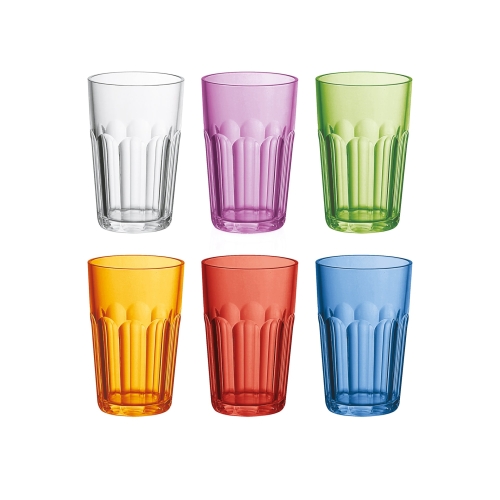 Drikkeglas i plast, 42 cl, Happy Hour, 6-pak - Guzzini