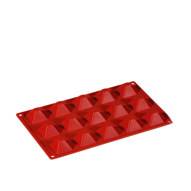 Bageform i silikone, lille pyramide, 15 stk - Pavoni