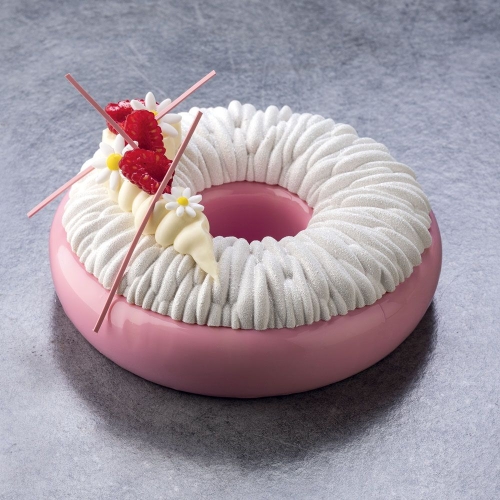 Kageform i silikone, to dele, 3D -kagesæt, KE070, Corolla, Ø18CM - Pavoni