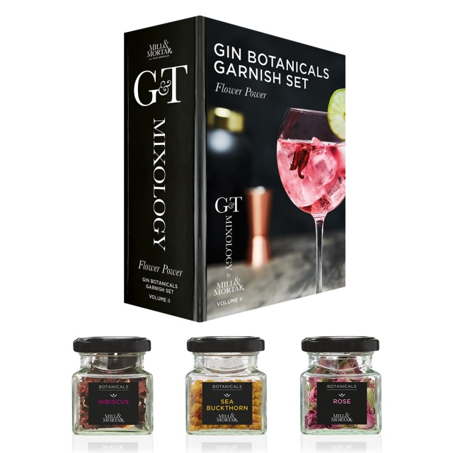 Gin og tonic, pyntsæt med blomster - Mill & Mortar
