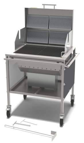 Kulgrill, rustfrit stål - Mälarögrillen