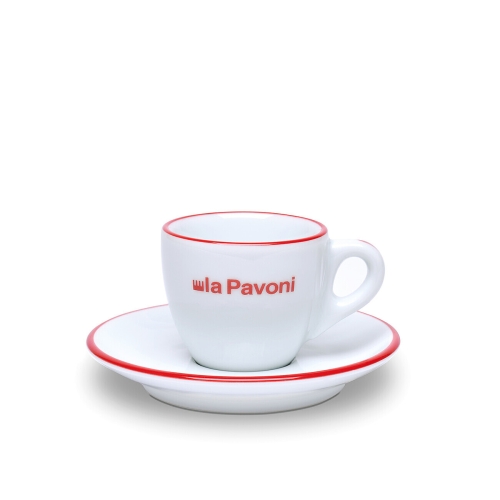Espressokopper med underkopper, 6-pak - La Pavoni