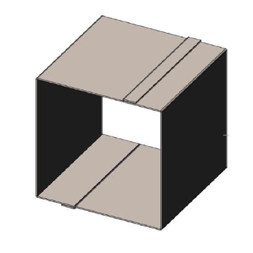 Bageform/firkantet projektionsring, 10x10x10cm