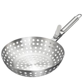 Perforeret grillkurv i rustfrit stål med aftageligt håndtag, 28 cm - Westmark