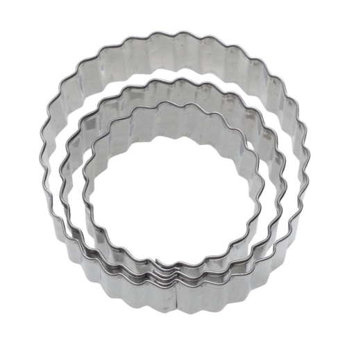 Peberkageform, Rund bølget, 4, 5 og 6 cm, 3-pak - Westmark