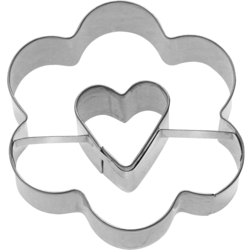 Peberkageform, Blomst med hjerte, 6,5 cm - Westmark
