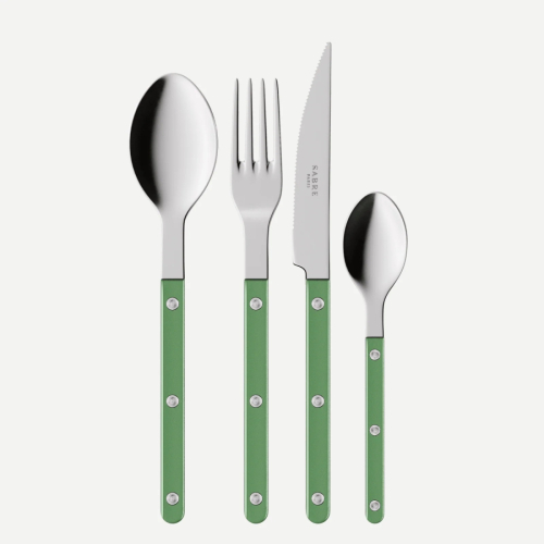 Bestiksæt, 24 dele, Bistrot Pearly, Garden green - Sabre Paris
