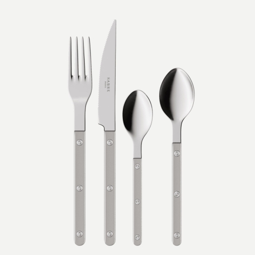 Bestiksæt, 24 dele, Bistrot Pearly, Grey - Sabre Paris