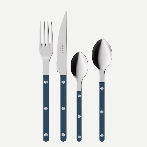 Bestiksæt, 24 dele, Bistrot Pearly, Steel blue - Sabre Paris