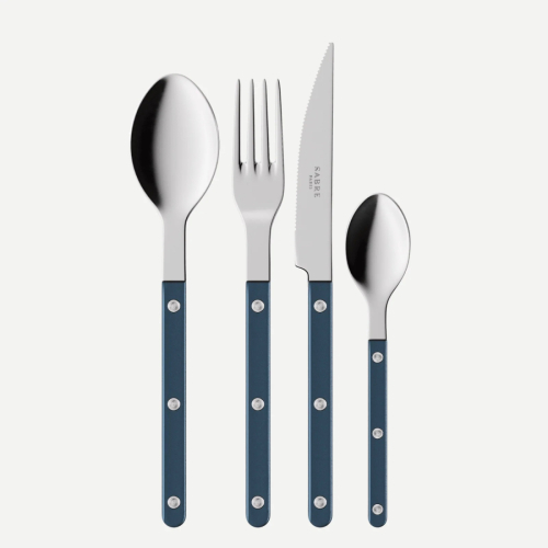 Bestiksæt, 24 dele, Bistrot Pearly, Steel blue - Sabre Paris
