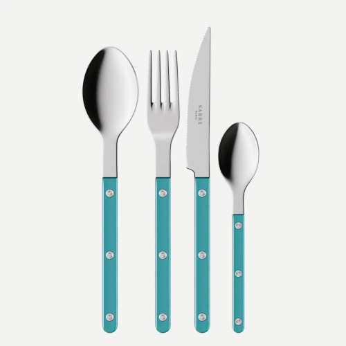 Bestiksæt, 24 dele, Bistrot Pearly, Turquoise - Sabre Paris