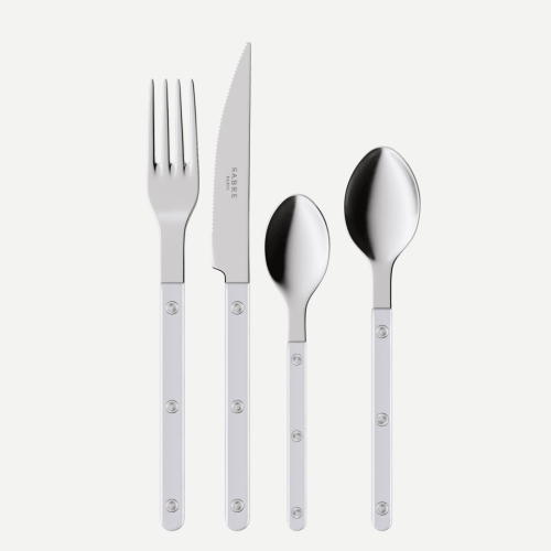 Bestiksæt, 24 dele, Bistrot Pearly, White - Sabre Paris