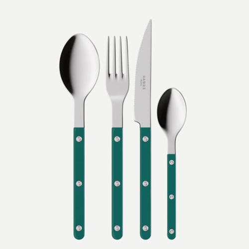 Bestiksæt, 24 dele, Bistrot, Aquamarine - Sabre Paris