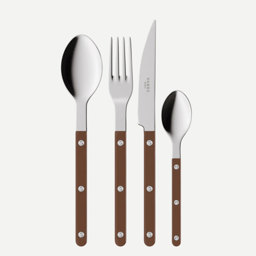 Bestiksæt, 24 dele, Bistrot, Chocolate - Sabre Paris
