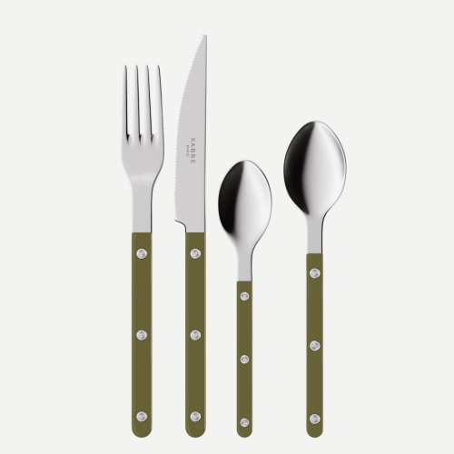 Bestiksæt, 24 dele, Bistrot, Green fern - Sabre Paris