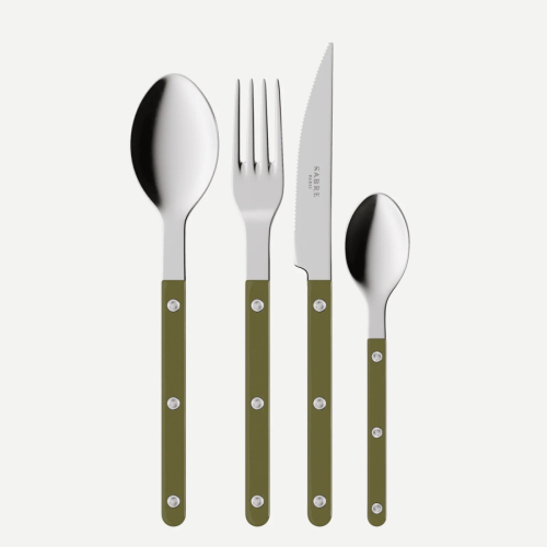 Bestiksæt, 24 dele, Bistrot, Green fern - Sabre Paris