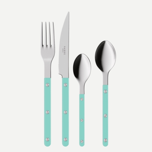 Bestiksæt, 24 dele, Bistrot, Turquoise - Sabre Paris