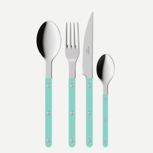 Bestiksæt, 24 dele, Bistrot, Turquoise - Sabre Paris