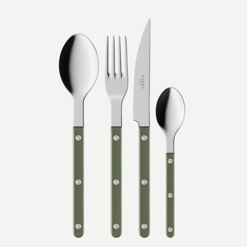 Bestiksæt, 4 dele, Bistrot Pearly, Dark green - Sabre Paris