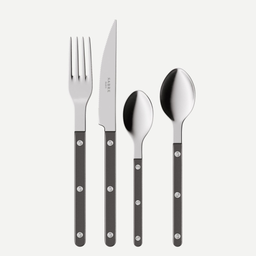 Bestiksæt, 4 dele, Bistrot Pearly, Dark grey - Sabre Paris