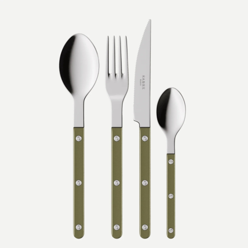 Bestiksæt, 4 dele, Bistrot Pearly, Olive - Sabre Paris
