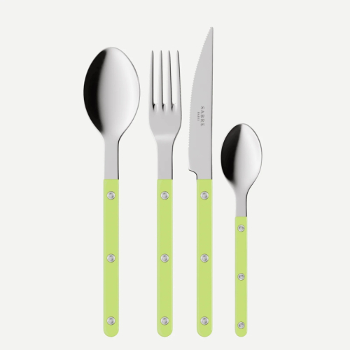 Bestiksæt, 4 dele, Bistrot, Lime - Sabre Paris
