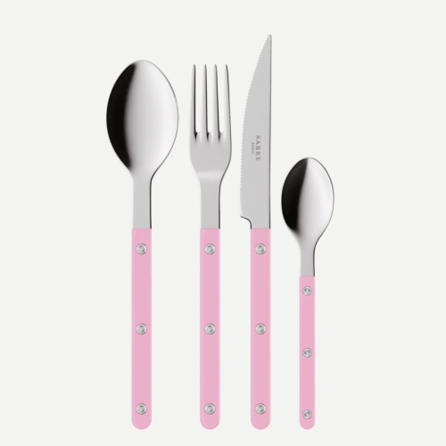 Bestiksæt, 4 dele, Bistrot, Pink - Sabre Paris