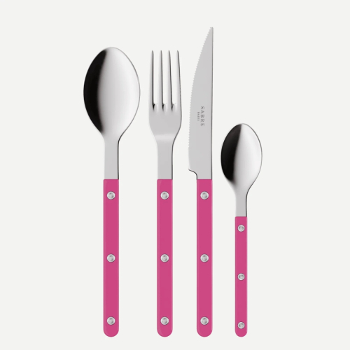 Bestiksæt, 4 dele, Bistrot, Raspberry - Sabre Paris