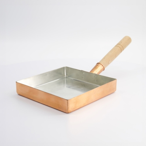 Japansk omeletpande i kobber, 18 x 18 cm
