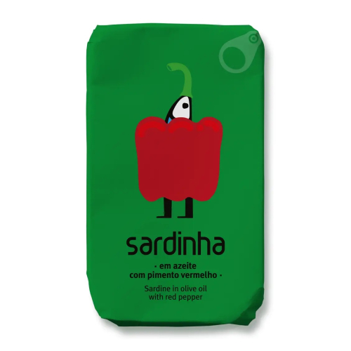 Sardiner i Økologisk Olivenolie, Økologisk Paprika, 120 g - Sardinha