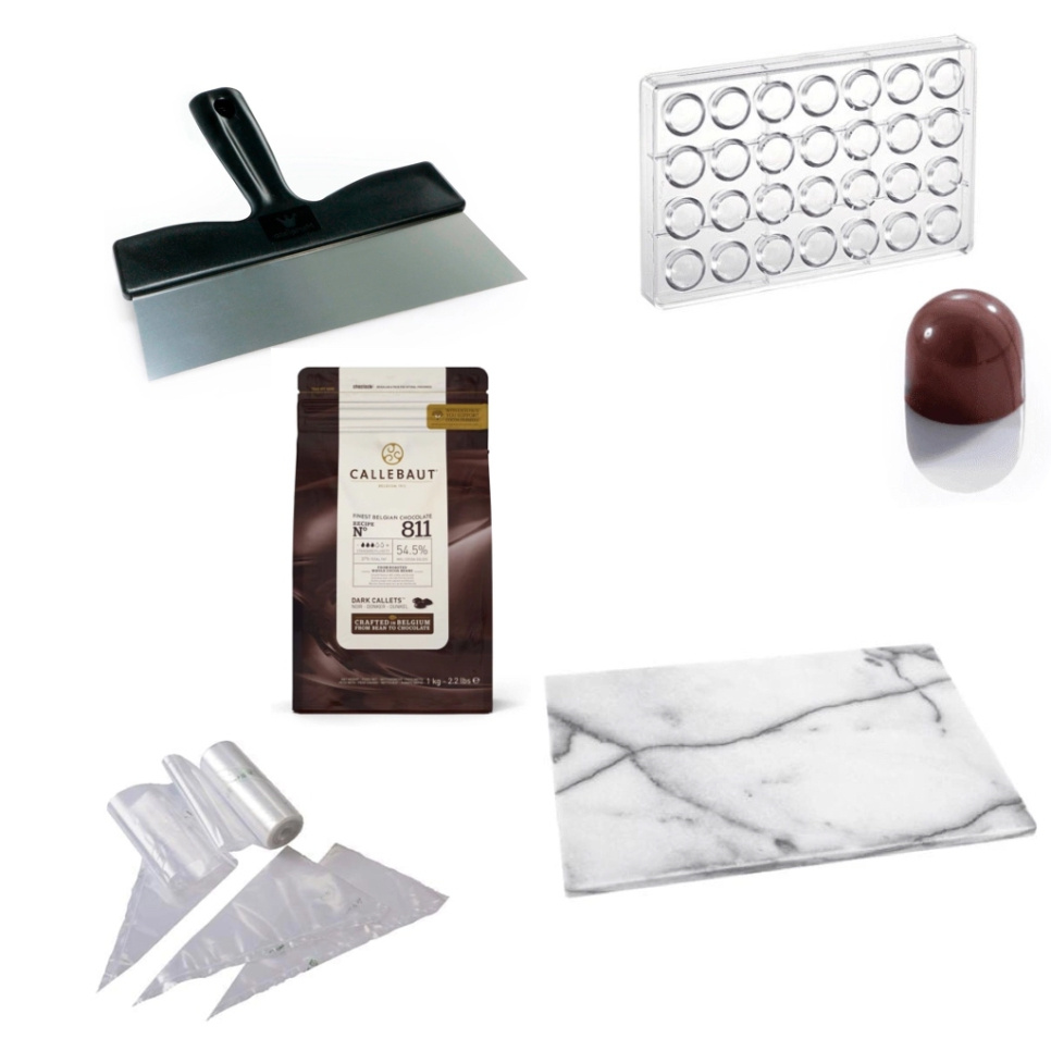 Pralinepakke, startpakke til pralinefremstilling i gruppen Bagning / Bageredskaber / Chokolade redskaber hos The Kitchen Lab (1317-26946)
