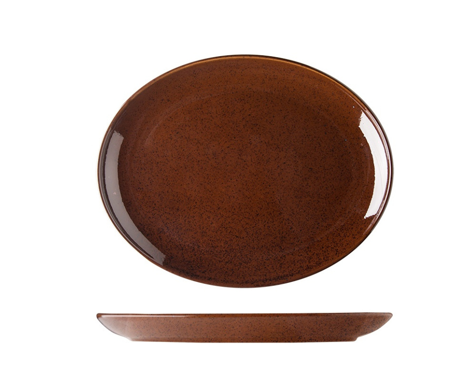 Oval tallerken, 28 cm, Lifestyle Cacao - Lilien i gruppen Borddækning / Tallerkener, Skåle og Fade / Tallerkener hos The Kitchen Lab (1069-20437)