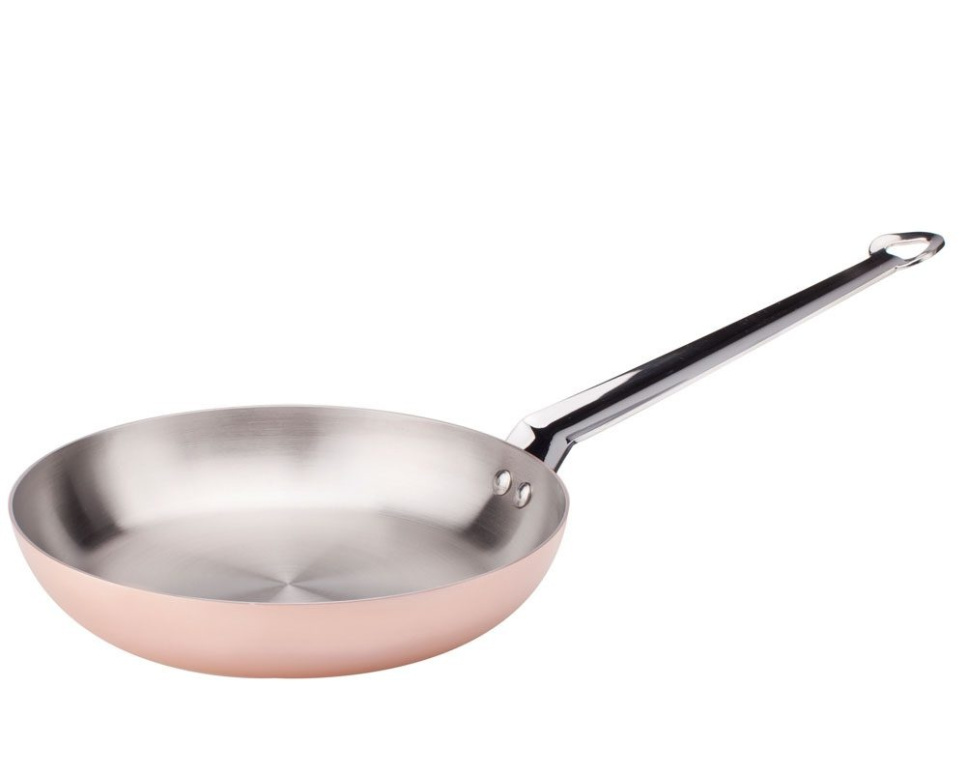 Traktørpande i kobber med induktionsbund og rustfri inderside, 28cm - Agnelli i gruppen Madlavning / Stegepande / Sauterpande hos The Kitchen Lab (1069-26447)