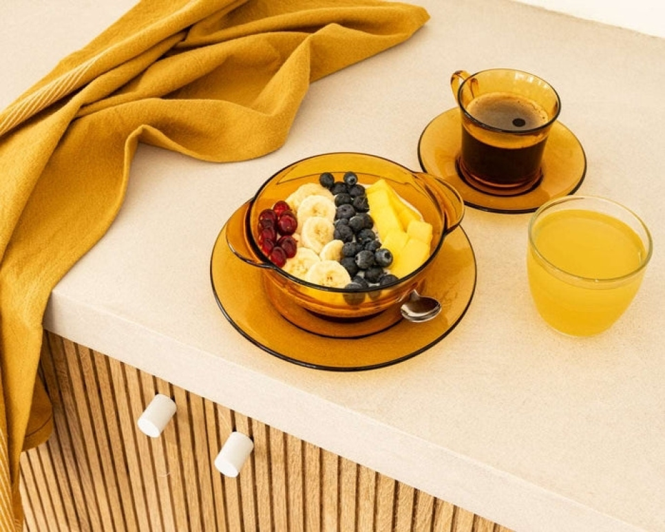 Skål med håndtag 51 cl, Light Amber - Duralex