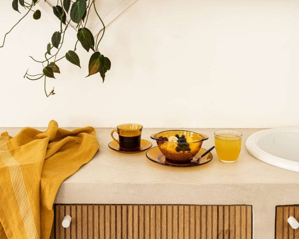 Skål med håndtag 51 cl, Light Amber - Duralex