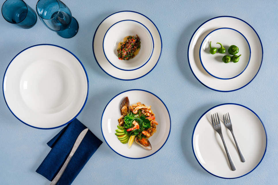 Skål 16 cm, Gourmet Linea Blå - Bonna