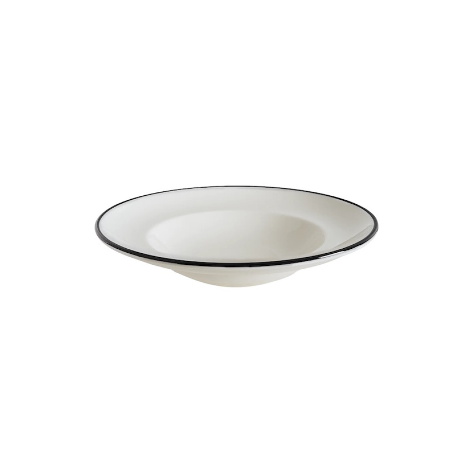 Dyb tallerken 24 cm, Gourmet Linea Black - Bonna i gruppen Borddækning / Tallerkener, Skåle og Fade / Tallerkener hos The Kitchen Lab (1069-31833)