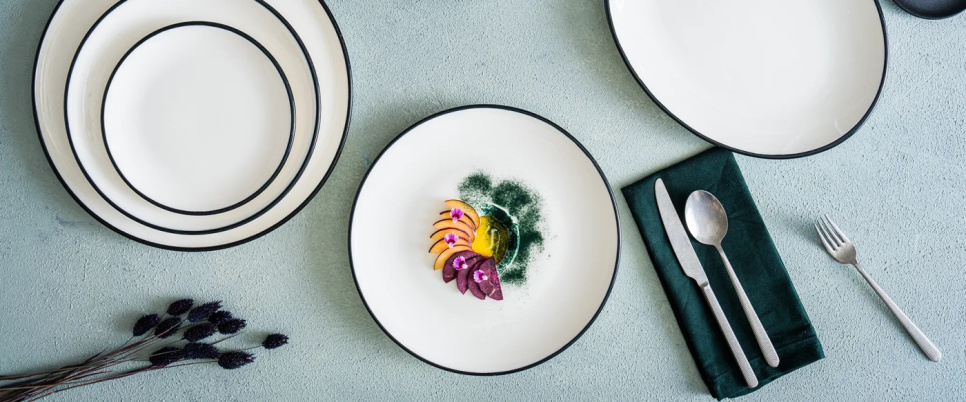 Skål 16 cm, Gourmet Linea Sort - Bonna