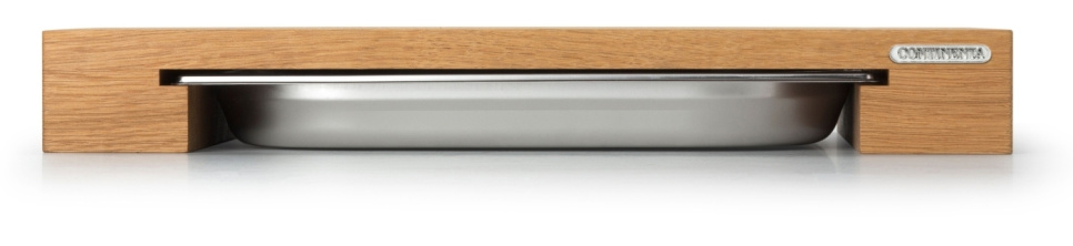 Skærebræt med 1 bakke, eg, stor - Continenta