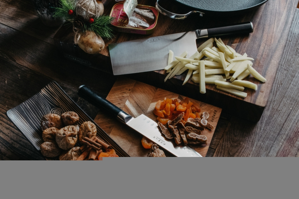 Santokukniv 17,5 cm + kinesisk hakke 18 cm - Karimatto