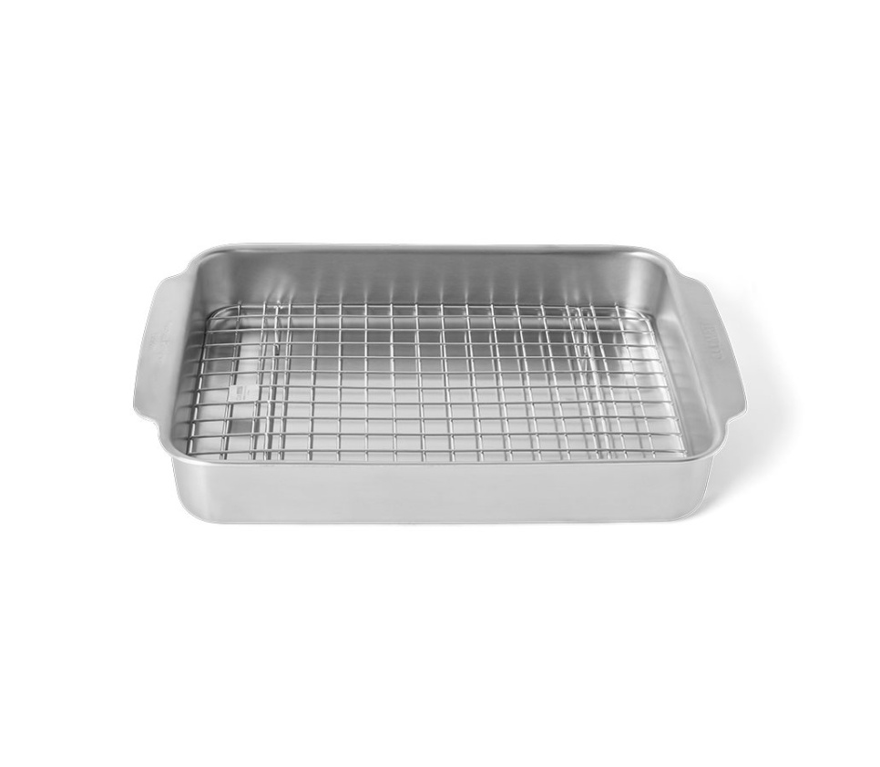 Ovnform med rist, 24x26 cm, rustfrit stål - Culimat i gruppen Madlavning / Forme & Bakker / Ovnfast forme hos The Kitchen Lab (1070-36180)