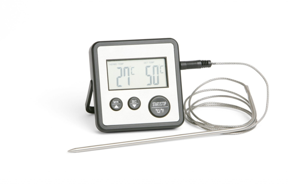 Digitalt stegetermometer med timer i gruppen Madlavning / Termometer og Målere / Køkken termometre / Stegetermometre hos The Kitchen Lab (1071-10715)