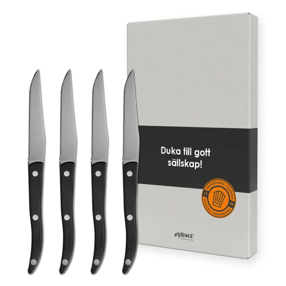 Grillknive Palermo Curve, 4-pak - Exxent