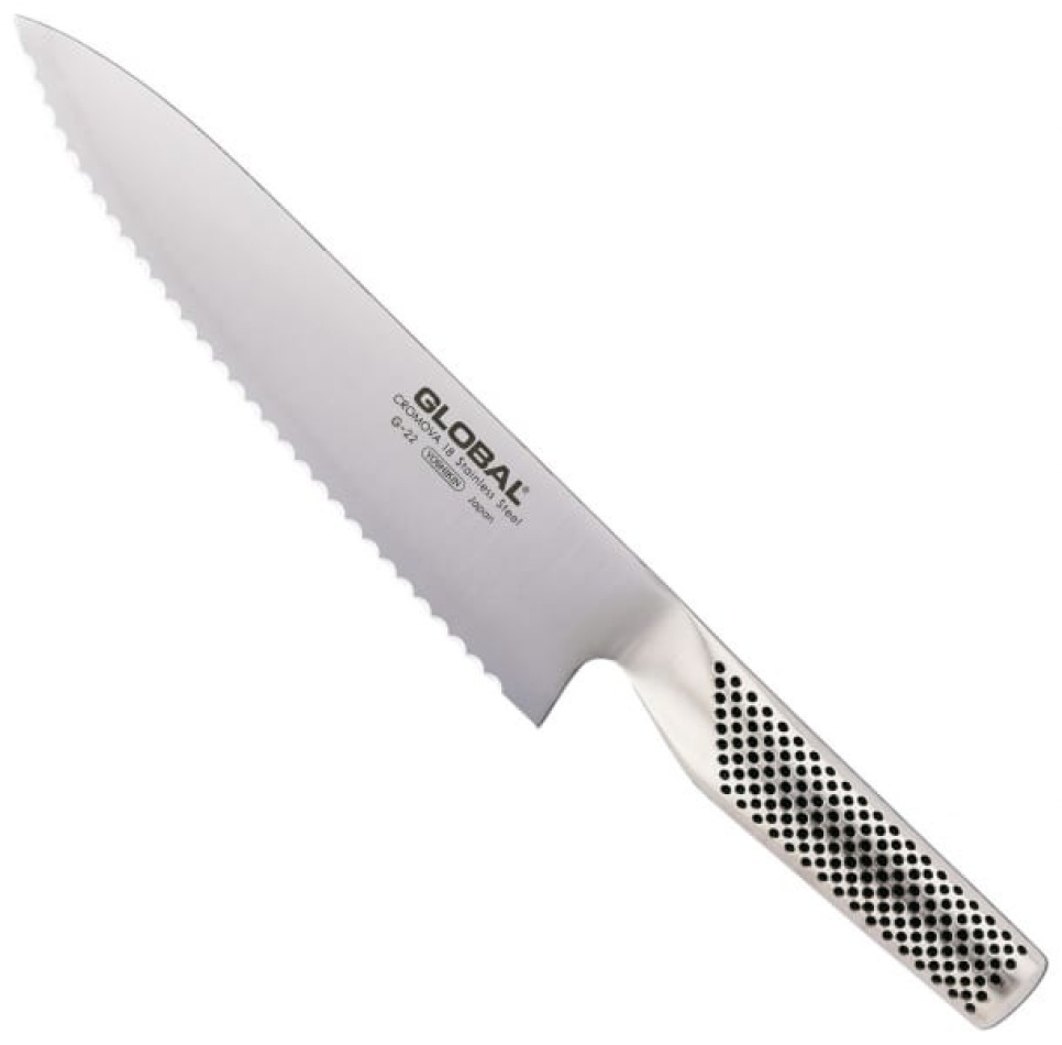 G-22L Brødkniv, tandet venstrehåndsslebet 20 cm - Global i gruppen Madlavning / Køkkenknive / Brødknive hos The Kitchen Lab (1073-11419)