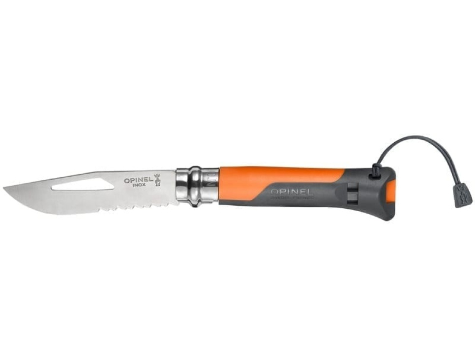 No. 8 Udendørs foldekniv, orange/sort - Opinel i gruppen Madlavning / Køkkenknive / Andre knive hos The Kitchen Lab (1073-13867)