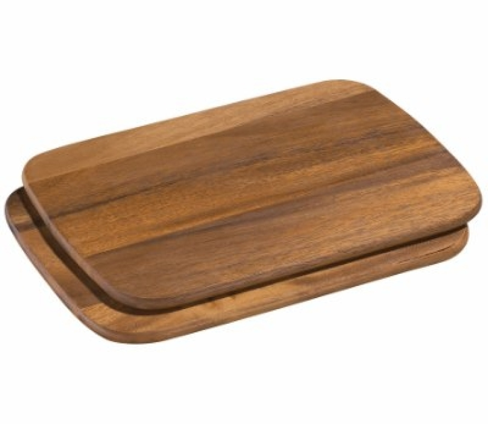 Serveringsplade/ostebakke i Acacia Wood, 28x20 cm, 2-pack - Zassenhaus i gruppen Borddækning / Tallerkener, Skåle og Fade / Fad hos The Kitchen Lab (1073-27596)