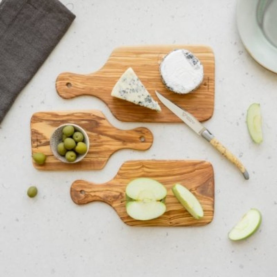 Skærebræt/serveringsplade med håndtag, oliventræ, 26 cm - Zassenhaus Skærebræt/serveringsplade med håndtag, oliventræ, 26 cm - Zassenhaus